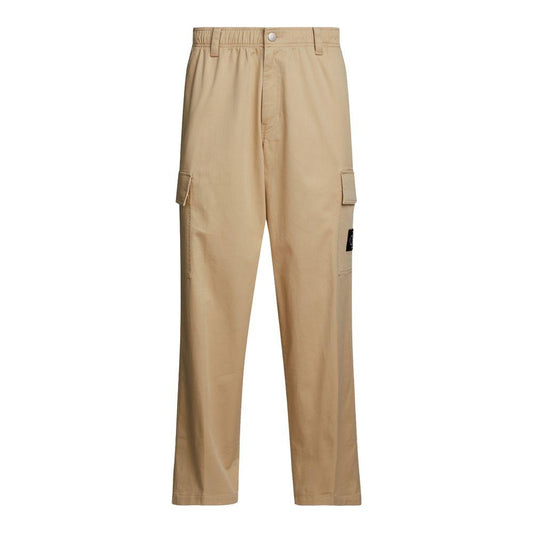 Calvin Klein Jeans Beige Recycled Cotton Jeans & Pant Calvin Klein Jeans Rosy Brown