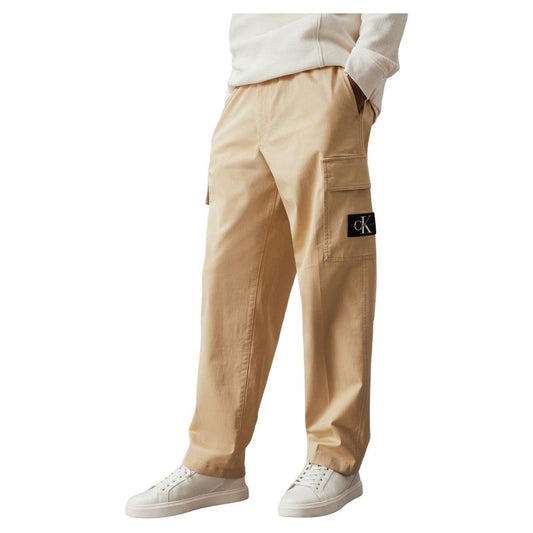 Calvin Klein Jeans Beige Recycled Cotton Jeans & Pant Calvin Klein Jeans Rosy Brown