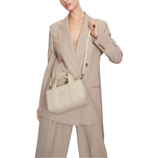 Calvin Klein Jeans Beige Synthetic Leather Handbag Calvin Klein Jeans Dark Gray