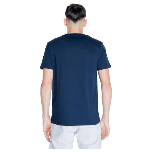Peuterey Blue Cotton T-Shirt Peuterey Dark Slate Gray