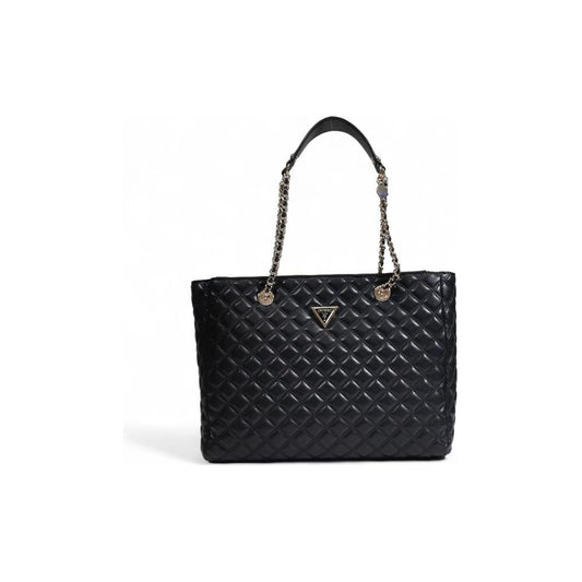 Guess Black Polyethylene Handbag Guess Dark Slate Gray