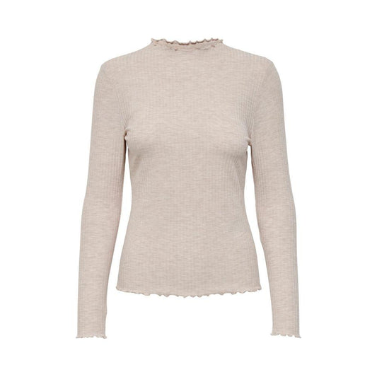 Only Beige Polyester Sweater Only Gray