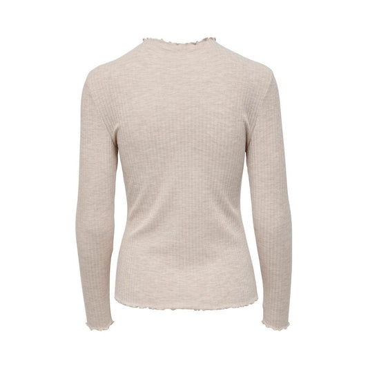 Only Beige Polyester Sweater Only Gray