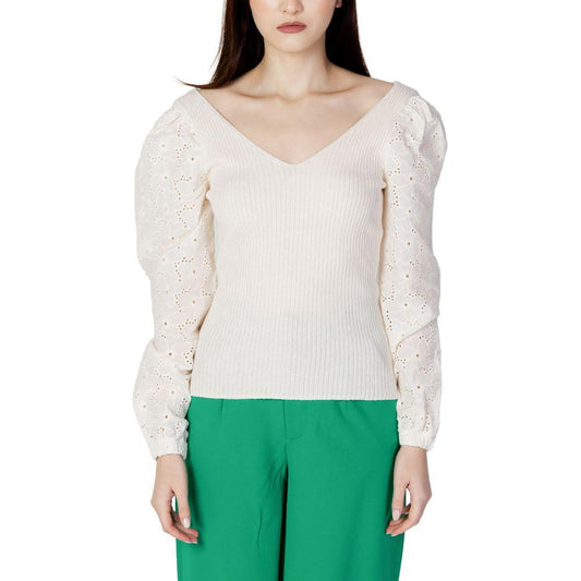 Only Beige Cotton Tops & T-Shirt Only Sea Green