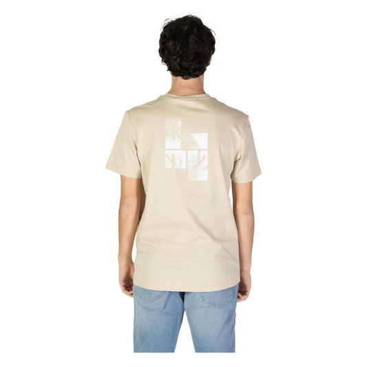 Calvin Klein Jeans Beige Cotton T-Shirt Calvin Klein Jeans Light Gray