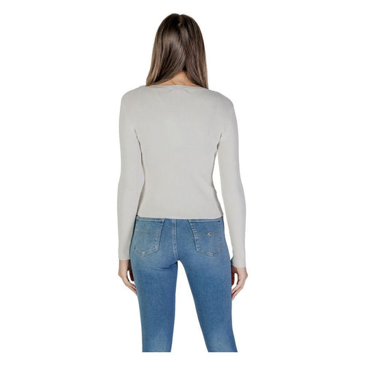 Guess Cream Viscose Tops & T-Shirt Guess Dark Slate Blue