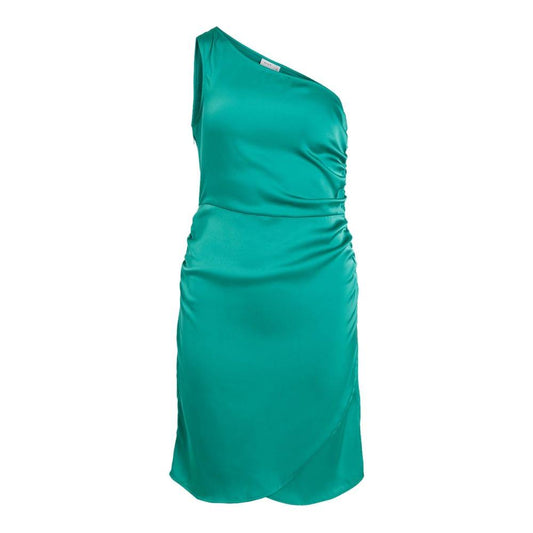 Vila Clothes Green Polyester Dress Vila Clothes Dark Cyan