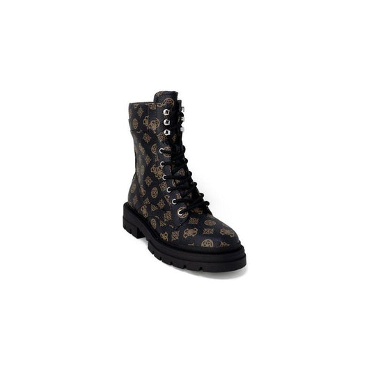 Guess Brown Artificial Leather Boot Guess Black