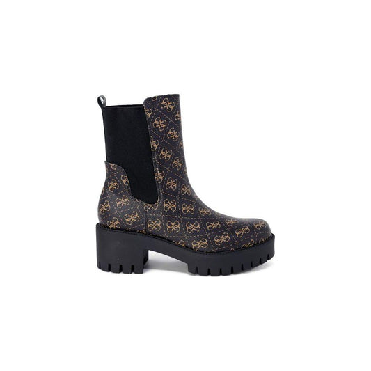 Guess Black Leather Boot Guess Dark Slate Gray