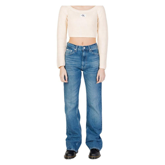 Calvin Klein Jeans Blue Cotton Jeans & Pant Calvin Klein Jeans Steel Blue