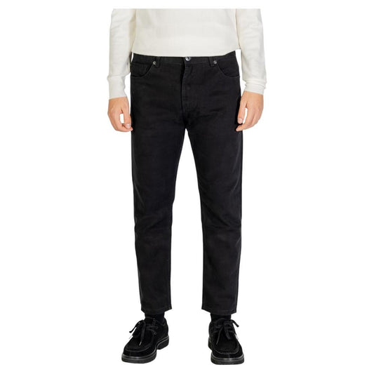 Gianni Lupo Black Cotton Jeans & Pant Gianni Lupo Black