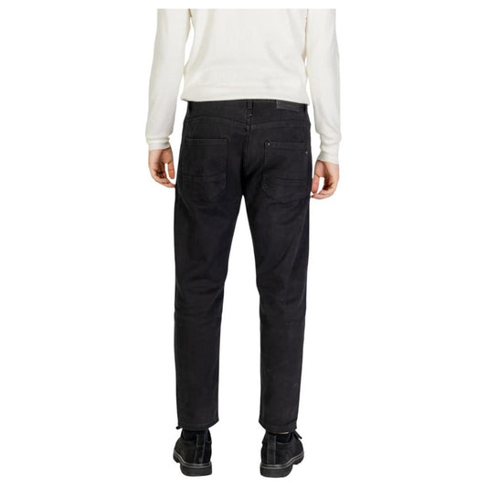 Gianni Lupo Black Cotton Jeans & Pant Gianni Lupo Black