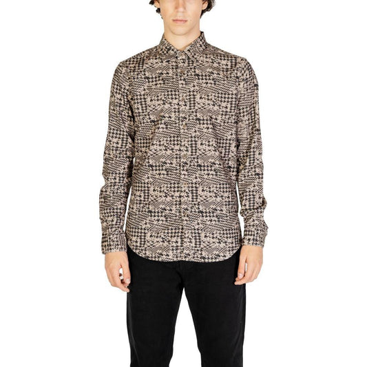 Gianni Lupo Gray Cotton Shirt Gianni Lupo Dark Slate Gray