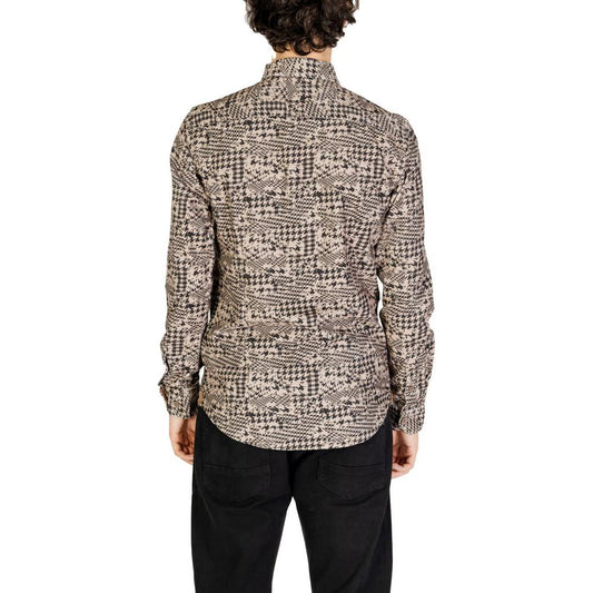 Gianni Lupo Gray Cotton Shirt Gianni Lupo Dark Slate Gray