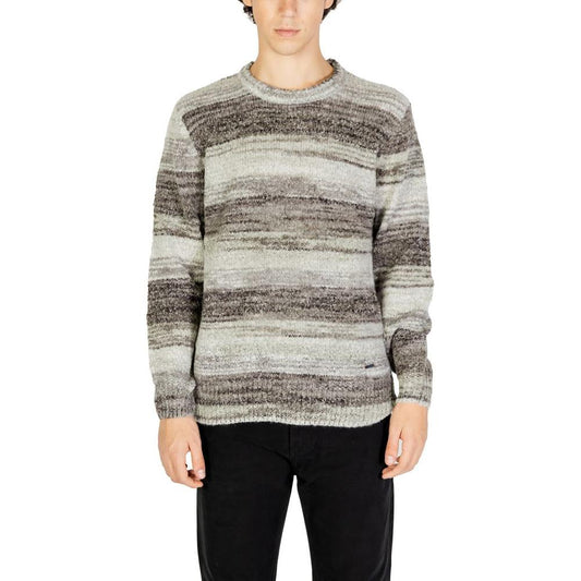 Gianni Lupo Gray Polyacrylic Sweater Gianni Lupo Dark Gray