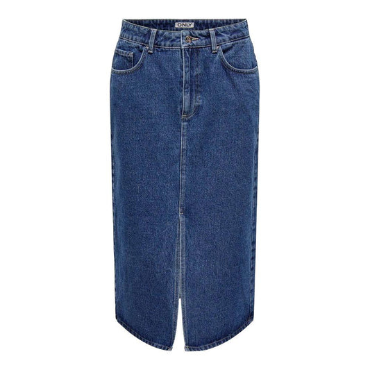 Only Blue Cotton Skirt Only Dark Slate Gray
