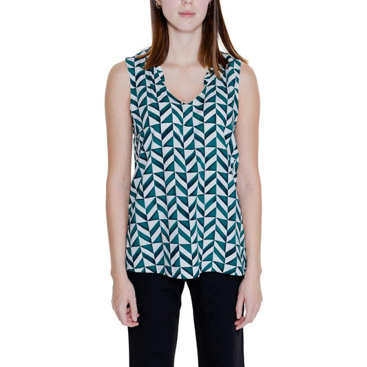 Street One Green Viscose Tops & T-Shirt Street One Dark Slate Gray