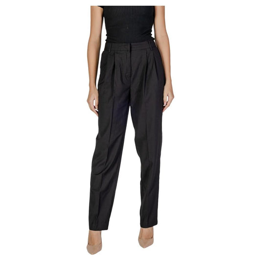 Vila Clothes Black Polyester Jeans & Pant Vila Clothes Black