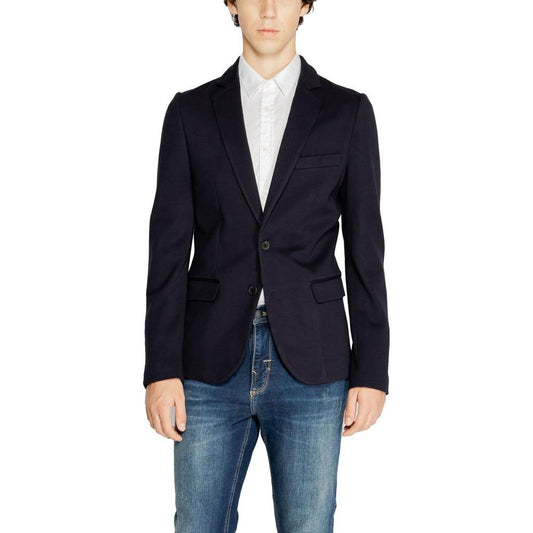 Antony Morato Blue Viscose Suit Antony Morato Black