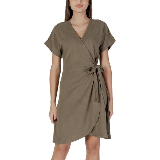 B.Young Green Viscose Dress B.Young Dim Gray