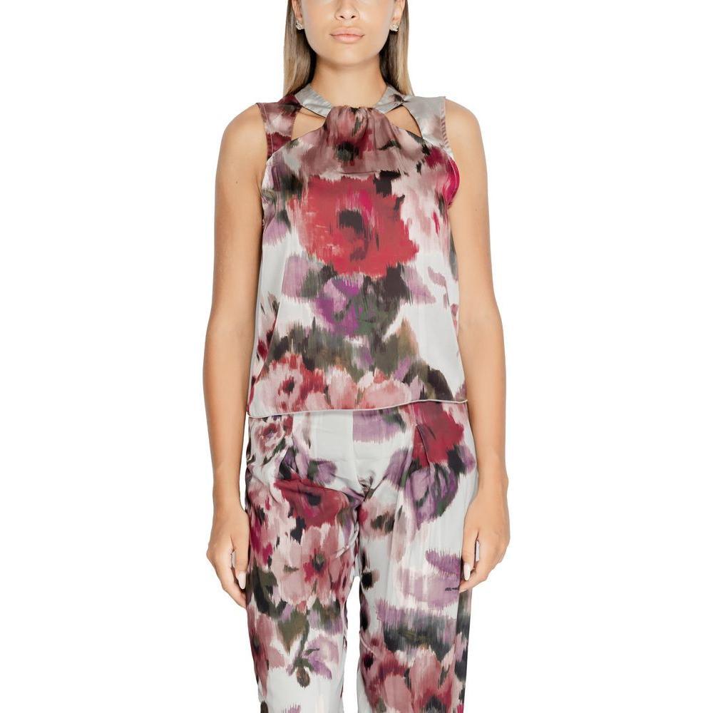 Rinascimento Bordeaux Polyester Tank Top RI-14928100129-IT38|XS