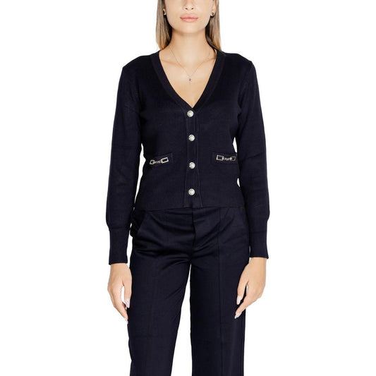 Morgan De Toi Blue Viscose Cardigan Morgan De Toi Black