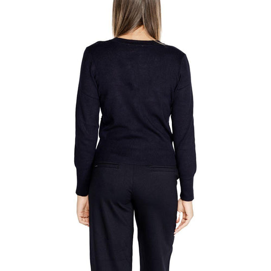 Morgan De Toi Blue Viscose Cardigan Morgan De Toi Black