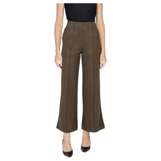 ICHI Green Polyester Jeans & Pant ICHI Dark Slate Gray