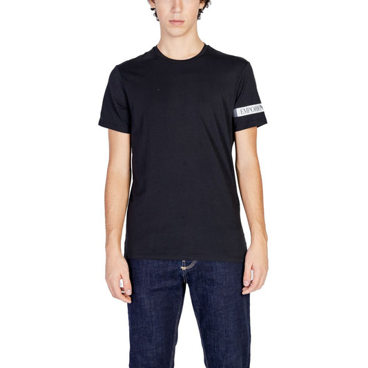 Emporio Armani Underwear Black Cotton T-Shirt Emporio Armani Underwear Tan
