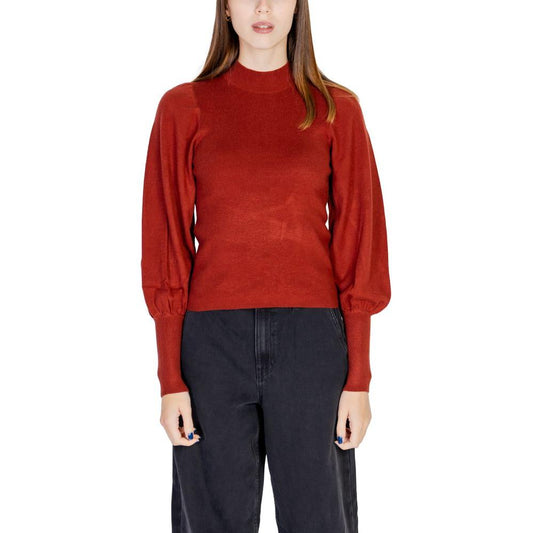 Vero Moda Red Viscose Tops & T-Shirt Vero Moda Brown