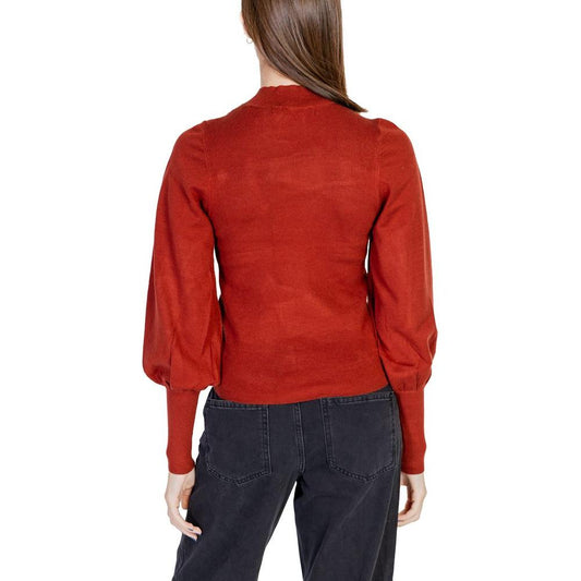 Vero Moda Red Viscose Tops & T-Shirt Vero Moda Brown