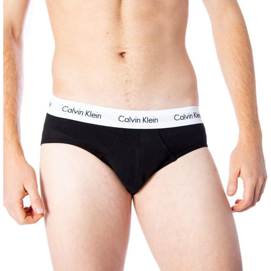 Calvin Klein men’s black cotton underwear with logo waistband for comfort and style.