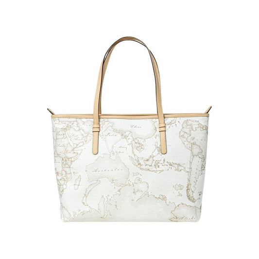 Alviero Martini Prima Classe White Leather Handbag Alviero Martini Prima Classe Antique White