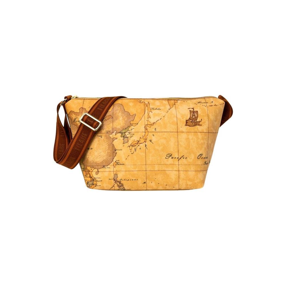 Front view with bag zipped and handles upright.