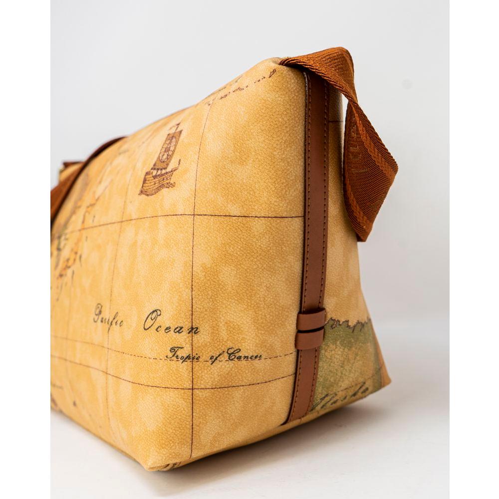 Front view with bag zipped and handles upright.