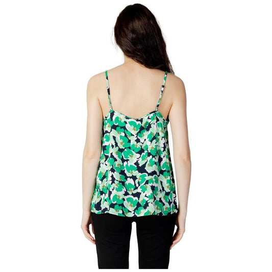 Jacqueline De Yong Green Cotton Tops & T-Shirt Jacqueline De Yong Dark Slate Gray