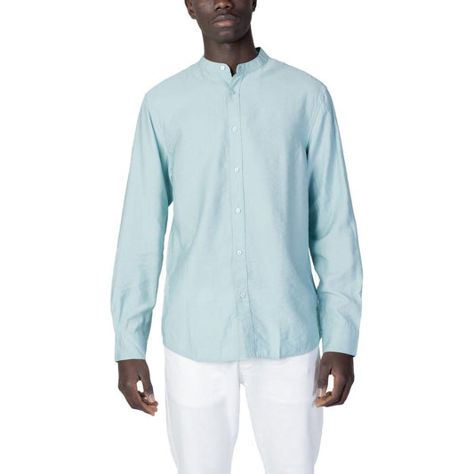 Antony Morato Green Viscose Shirt Antony Morato Light Gray