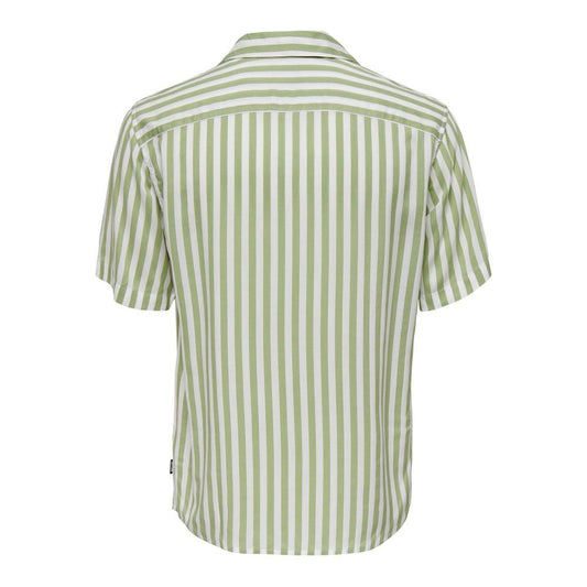 Only & Sons Green Viscose Shirt Only & Sons Gray