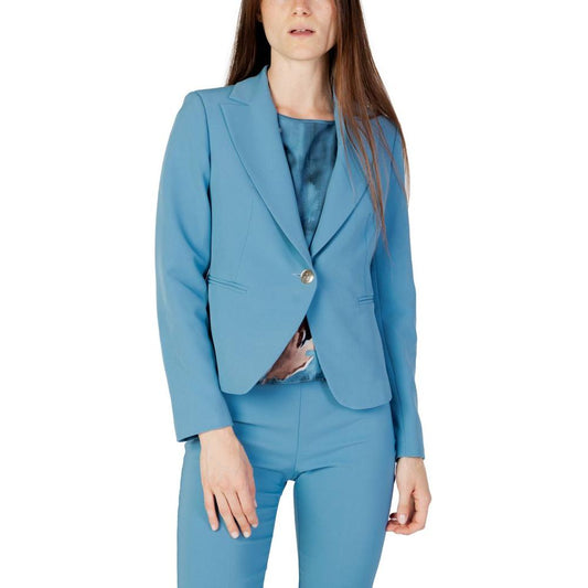 Rinascimento Turquoise Polyester Suits & Blazer Rinascimento Cadet Blue