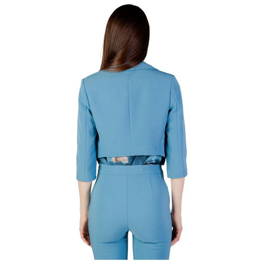 Rinascimento Turquoise Polyester Suits & Blazer Rinascimento Cadet Blue