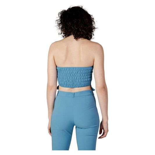 Rinascimento Turquoise Polyester Tops & T-Shirt Rinascimento Cadet Blue