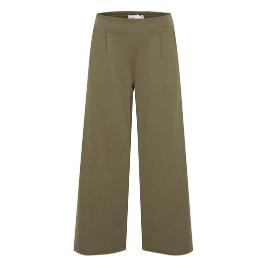 ICHI Green Recycled Polyester Jeans & Pant ICHI Dim Gray