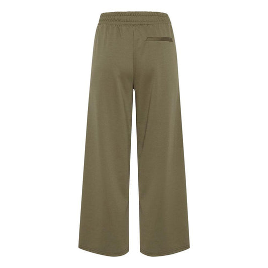 ICHI Green Recycled Polyester Jeans & Pant ICHI Dim Gray