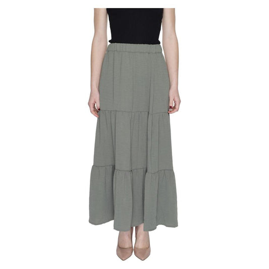 Jacqueline De Yong Green Polyester Skirt Jacqueline De Yong Slate Gray