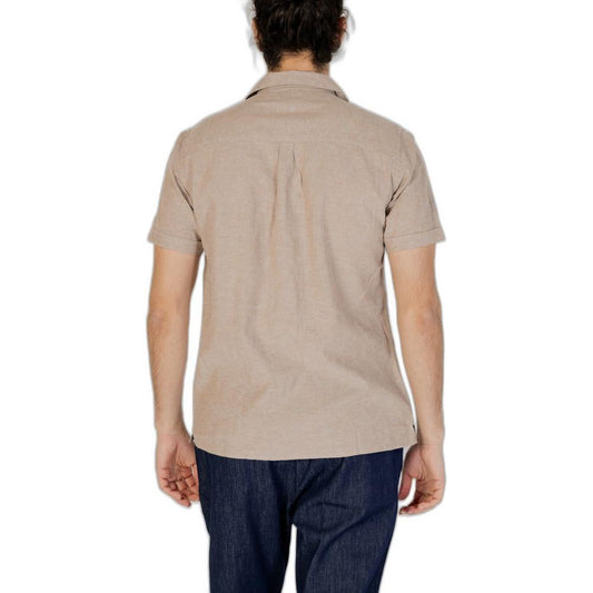 Hamaki-Ho Beige Linen Shirt Hamaki-Ho Rosy Brown