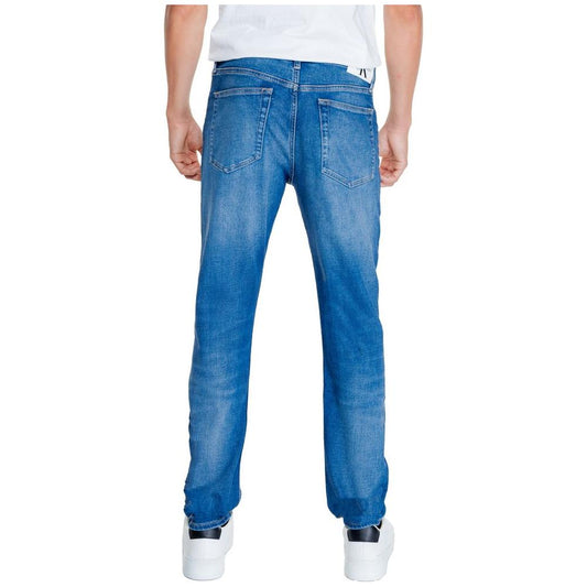 Calvin Klein Jeans Blue Recycled Cotton Jeans & Pant Calvin Klein Jeans Steel Blue
