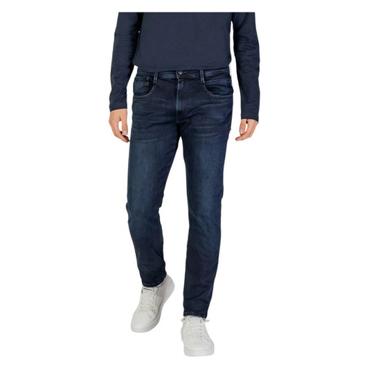 Replay Blue Cotton Jeans & Pant Replay Dark Slate Gray
