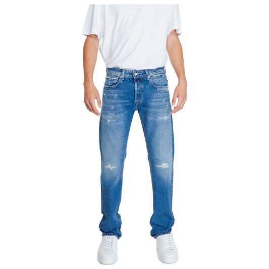 Replay Blue Cotton Jeans & Pant Replay Dark Slate Blue