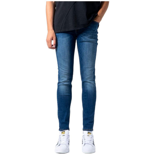 Jack Jones Blue Cotton Jeans & Pant Jack Jones Dark Slate Gray