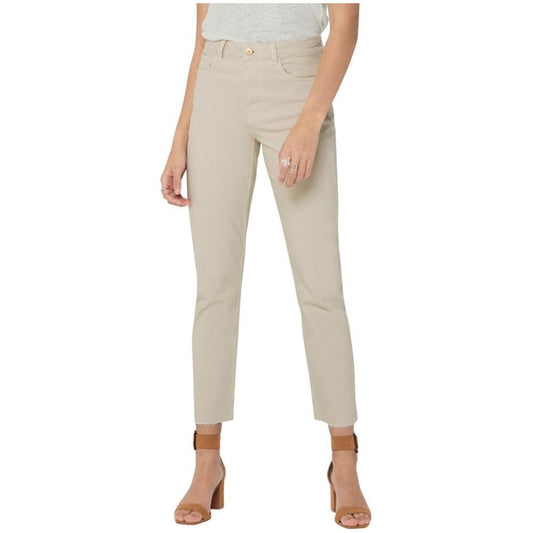 Only Beige Cotton Jeans & Pant Only Gray
